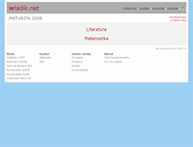 Tablet Screenshot of maturita.wladik.net